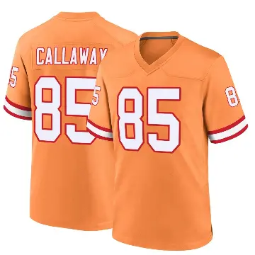 ＃85 Men's Marquez Callaway Orange Game Tampa Bay Buccaneers Throwback Jersey
