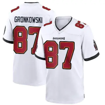 ＃87 Youth Rob Gronkowski White Game Tampa Bay Buccaneers Jersey