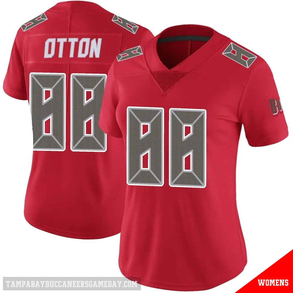 ＃88 Women's Cade Otton Red Limited Tampa Bay Buccaneers Color Rush Jersey