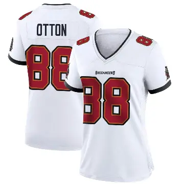 ＃88 Women's Cade Otton White Game Tampa Bay Buccaneers Jersey