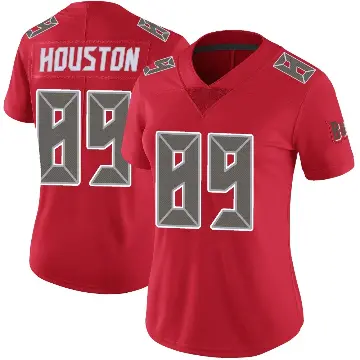 ＃89 Women's Dennis Houston Red Limited Tampa Bay Buccaneers Color Rush Jersey