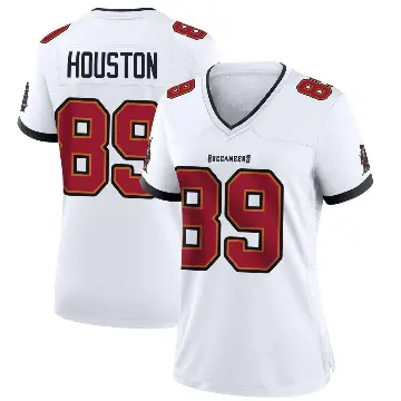 ＃89 Women's Dennis Houston White Game Tampa Bay Buccaneers Jersey