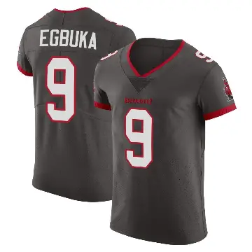 ＃9 Men's Emeka Egbuka Elite Tampa Bay Buccaneers Pewter Alternate Vapor Jersey