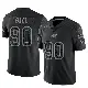＃90 Men's Logan Hall Black Limited Tampa Bay Buccaneers Reflective Jersey