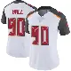 ＃90 Women's Logan Hall White Limited Tampa Bay Buccaneers Vapor Untouchable Jersey