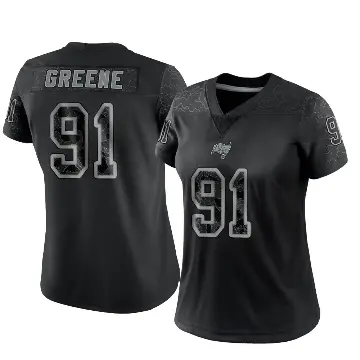 ＃91 Women's Mike Greene Black Limited Tampa Bay Buccaneers Reflective Jersey