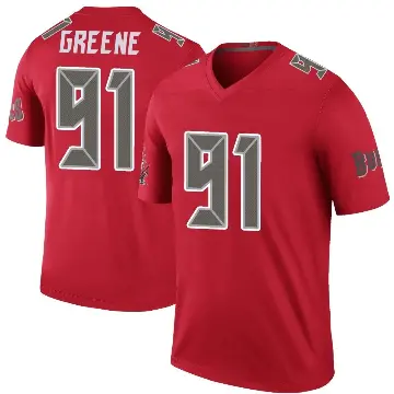 ＃91 Youth Mike Greene Red Legend Tampa Bay Buccaneers Color Rush Jersey