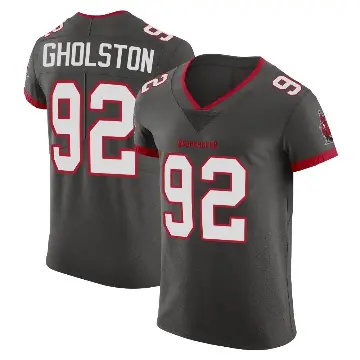 ＃92 Men's William Gholston Elite Tampa Bay Buccaneers Pewter Alternate Vapor Jersey