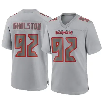 ＃92 Men's William Gholston Gray Game Tampa Bay Buccaneers Atmosphere Fashion Jersey