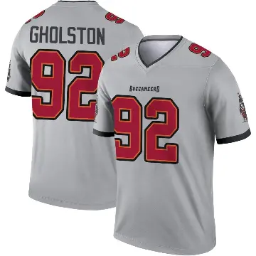 ＃92 Men's William Gholston Gray Legend Tampa Bay Buccaneers Inverted Jersey