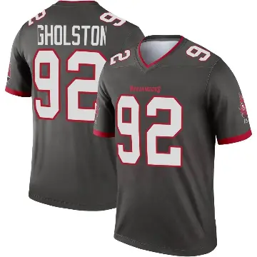 ＃92 Men's William Gholston Legend Tampa Bay Buccaneers Pewter Alternate Jersey