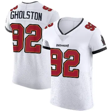 ＃92 Men's William Gholston White Elite Tampa Bay Buccaneers Vapor Jersey