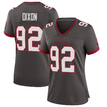 ＃92 Women's Riley Dixon Game Tampa Bay Buccaneers Pewter Alternate Jersey
