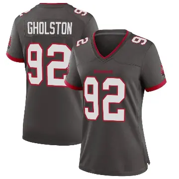 ＃92 Women's William Gholston Game Tampa Bay Buccaneers Pewter Alternate Jersey