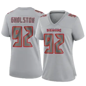 ＃92 Women's William Gholston Gray Game Tampa Bay Buccaneers Atmosphere Fashion Jersey