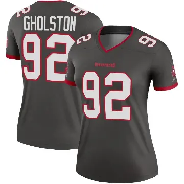 ＃92 Women's William Gholston Legend Tampa Bay Buccaneers Pewter Alternate Jersey