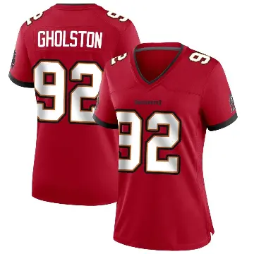 ＃92 Women's William Gholston Red Game Tampa Bay Buccaneers Team Color Jersey