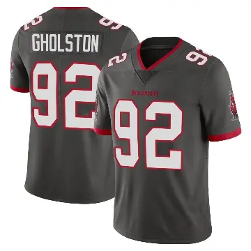 ＃92 Youth William Gholston Limited Tampa Bay Buccaneers Pewter Alternate Vapor Jersey