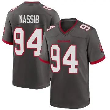＃94 Men's Carl Nassib Game Tampa Bay Buccaneers Pewter Alternate Jersey