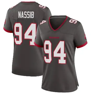 ＃94 Women's Carl Nassib Game Tampa Bay Buccaneers Pewter Alternate Jersey