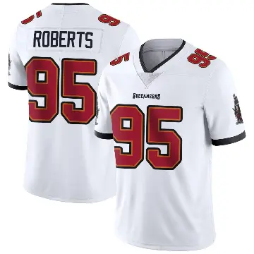 ＃95 Men's Elijah Roberts White Limited Tampa Bay Buccaneers Vapor Untouchable Jersey