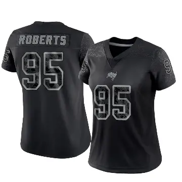 ＃95 Women's Elijah Roberts Black Limited Tampa Bay Buccaneers Reflective Jersey