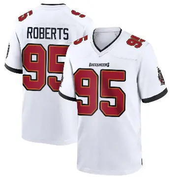 ＃95 Youth Elijah Roberts White Game Tampa Bay Buccaneers Jersey