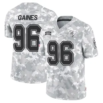 ＃96 Men's Greg Gaines Arctic Camo Limited Tampa Bay Buccaneers 2024 Salute to Service Jersey