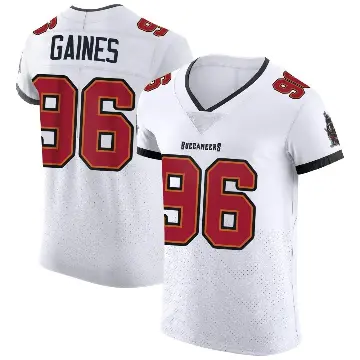 ＃96 Men's Greg Gaines White Elite Tampa Bay Buccaneers Vapor Jersey
