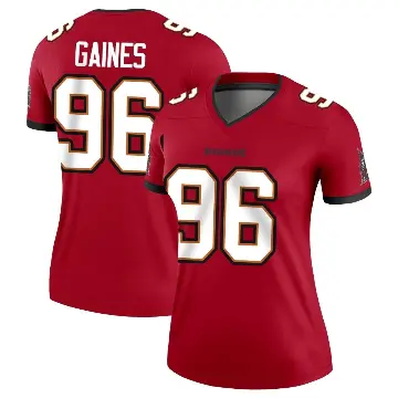 ＃96 Women's Greg Gaines Red Legend Tampa Bay Buccaneers Jersey