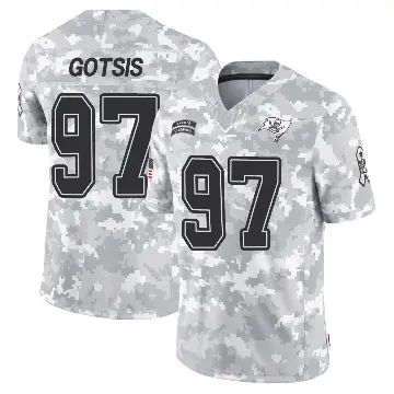 ＃97 Men's Adam Gotsis Arctic Camo Limited Tampa Bay Buccaneers 2024 Salute to Service Jersey