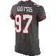 ＃97 Men's Adam Gotsis Elite Tampa Bay Buccaneers Pewter Alternate Vapor Jersey