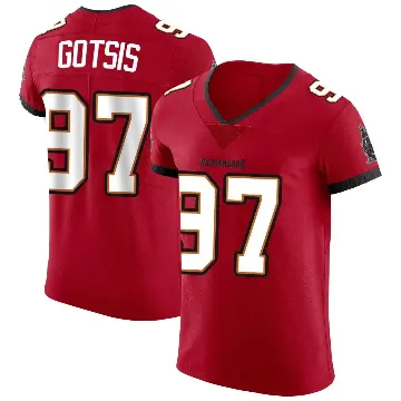＃97 Men's Adam Gotsis Red Elite Tampa Bay Buccaneers Vapor Jersey