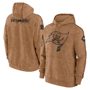 Men's Brown Tampa Bay Buccaneers 2023 Salute to Service Club Pullover Hoodie